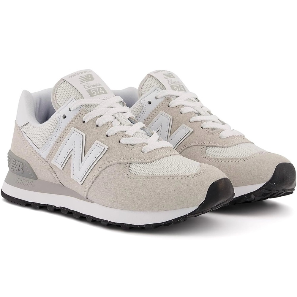 New Balance 574 Beige and White Sneakers